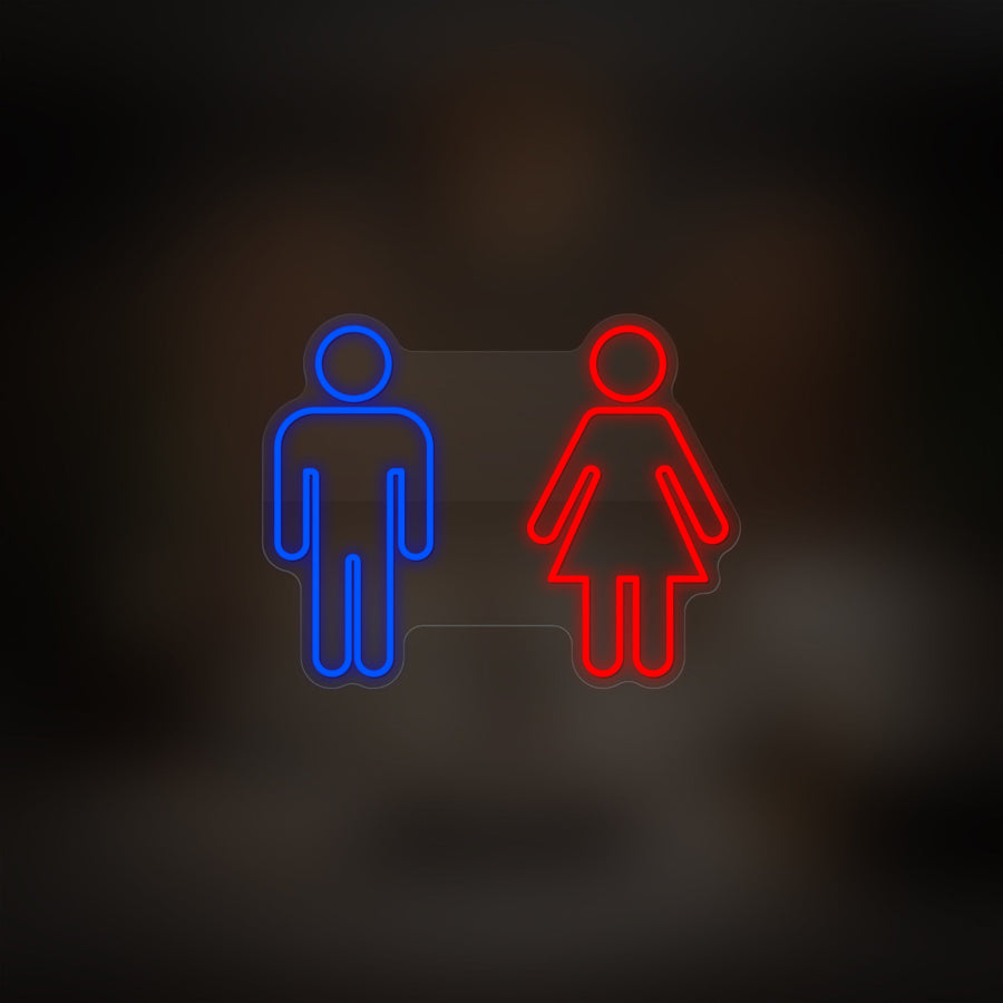 "Boy and Girl" Neon Sign For Toilet