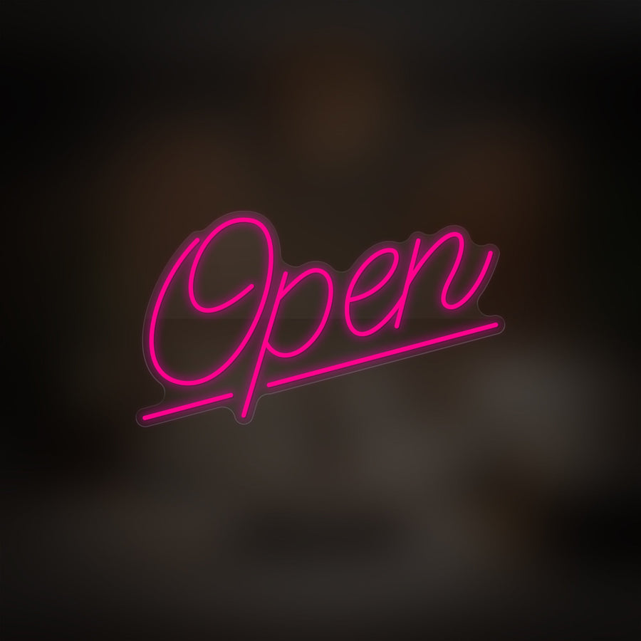 "Open Lettering" Neon Sign For Business