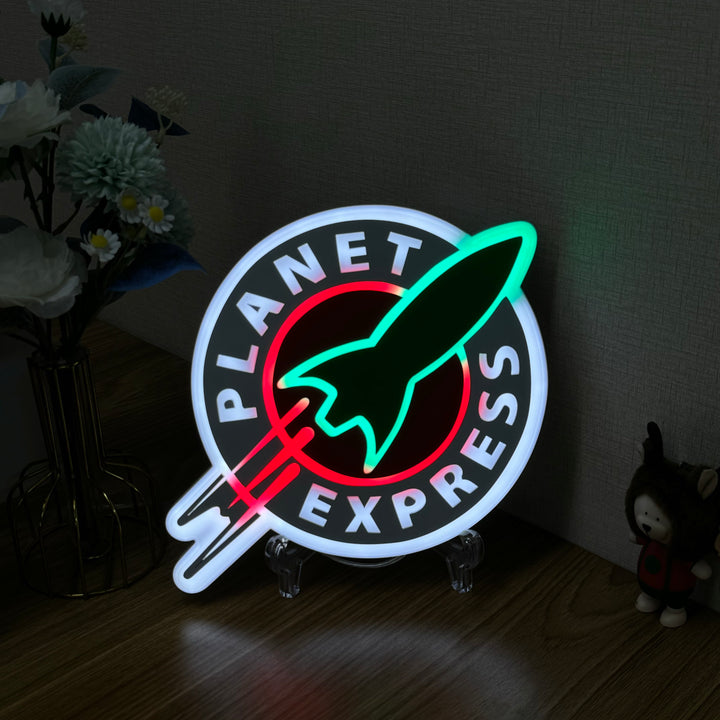 "Planet Express" Neon Like Sign