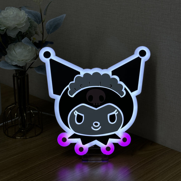 "Kuro Cat, Cartoon Character" Neon Like Sign