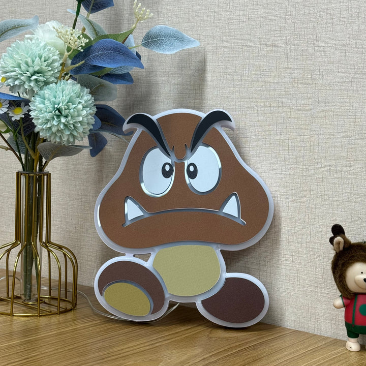 "Mario Goomba" Neon Like Sign
