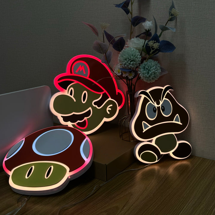 "Mario" Neon Like Sign