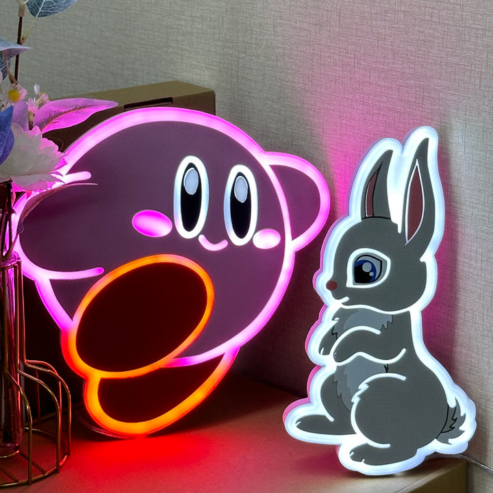 "Cute Bunny" Neon Like Sign