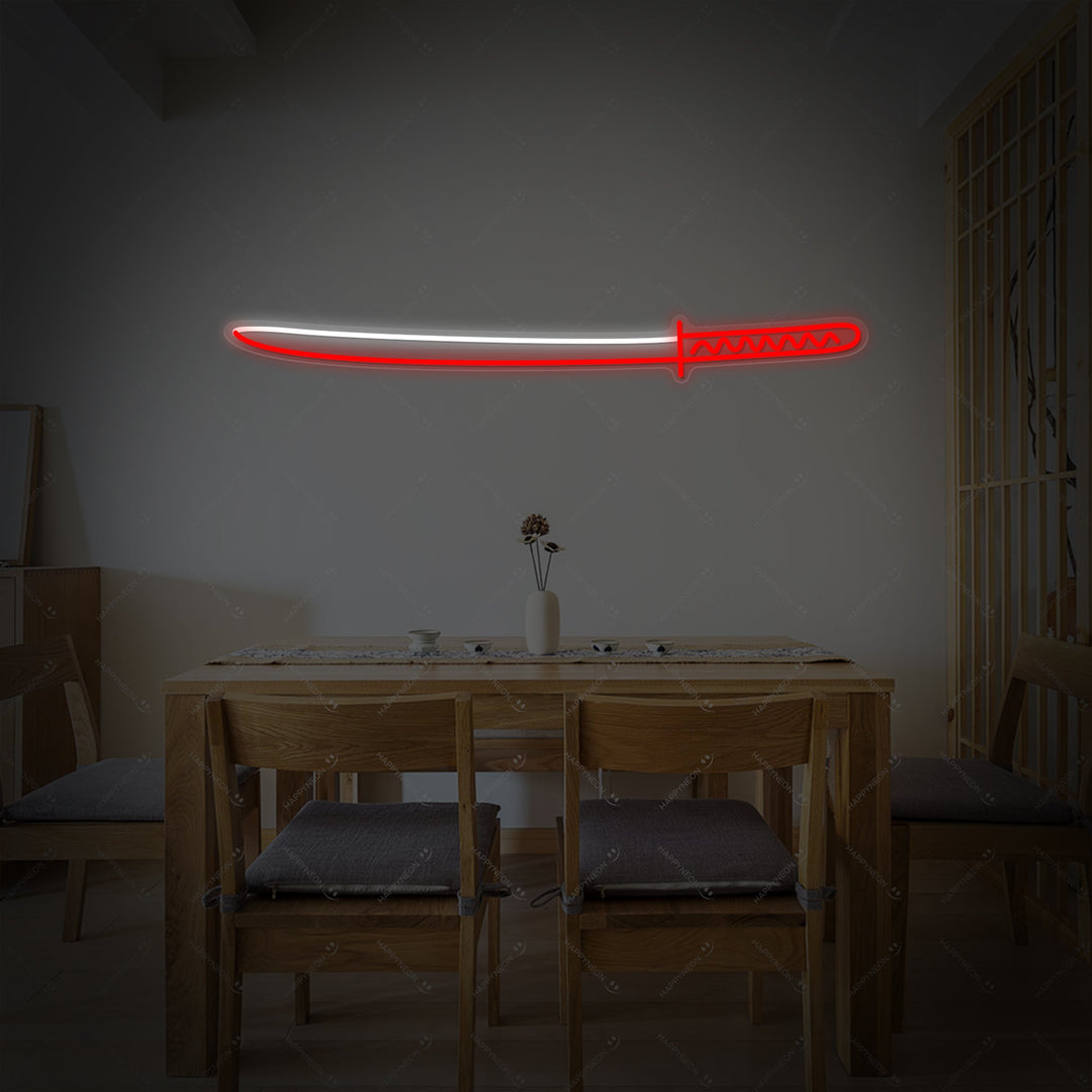 Japanese Sword Neon Sign, Japanese Neon Sign