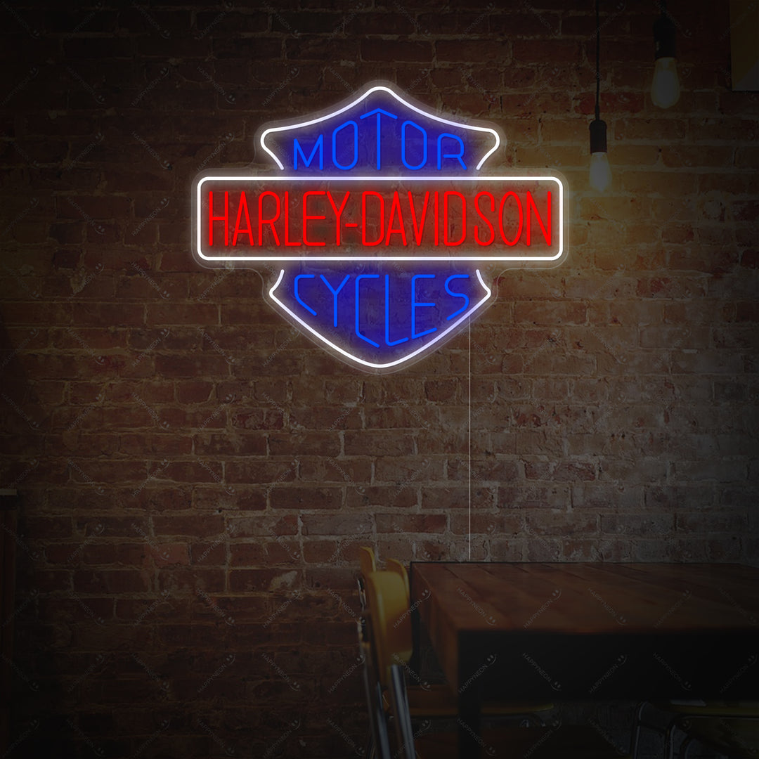 Harley Motorcycle Neon Sign, Garage Neon Sign, Motorcycle Wall Decor, Garage Decor Light