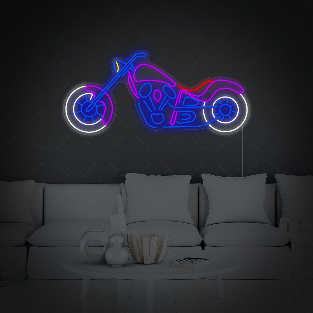 "Motorbike" Neon Sign, Motorcycle Neon Sign, Garage Neon Sign