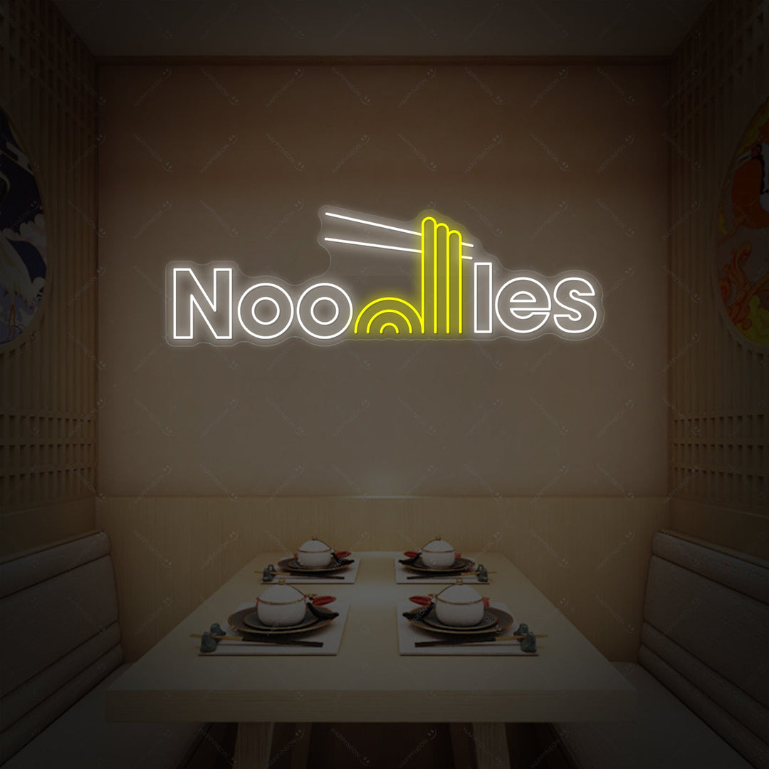 Noodles Neon Sign, Japanese Restaurant Wall Decor