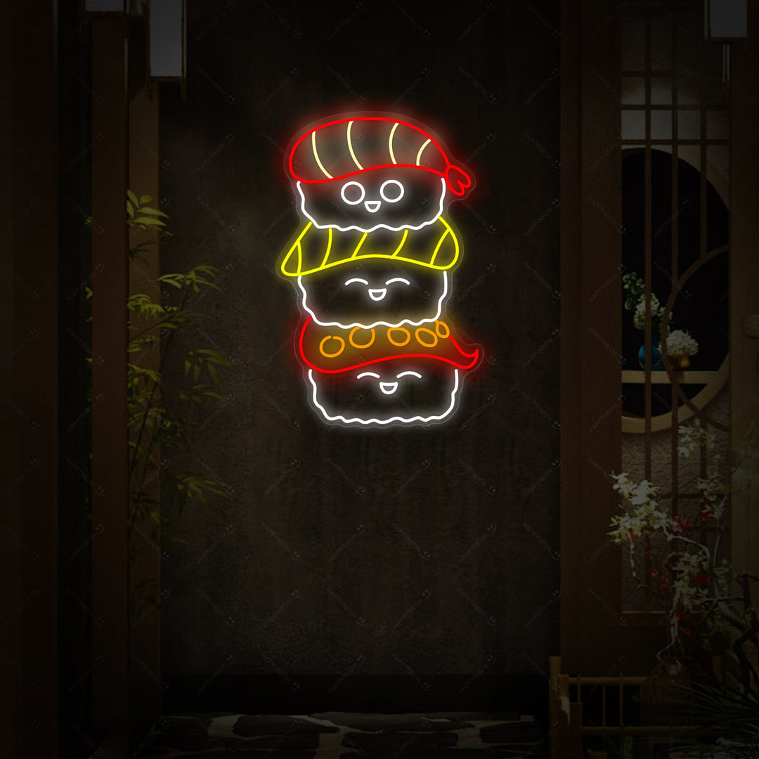 Sushi Neon Sign, Japanese Restaurant Wall Decor