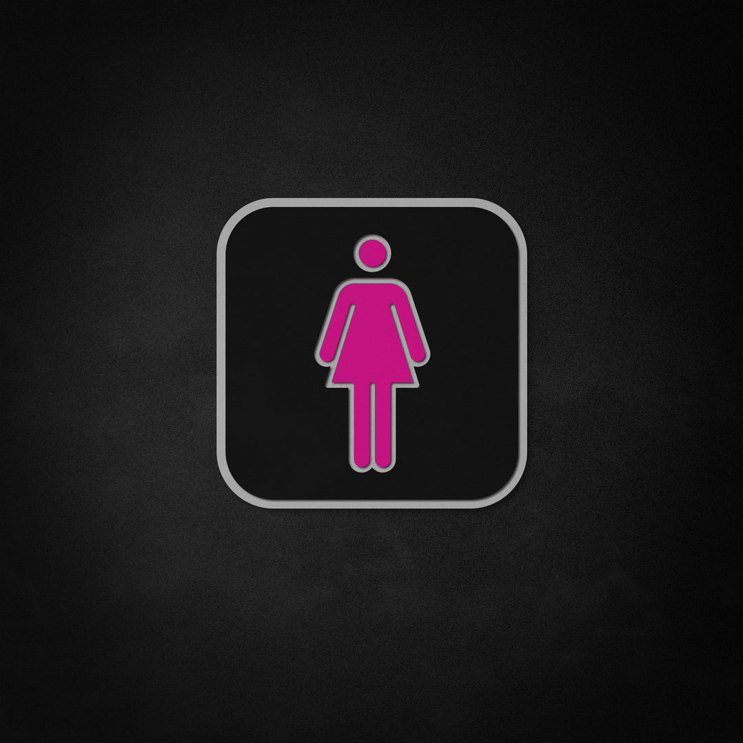 "Woman Female Restroom Decor" Neon Like Sign