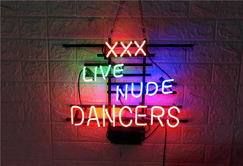 "XXX Live Nudes Dancers" Neon Sign, Live Nude Neon Sign, Night Club Neon Sign