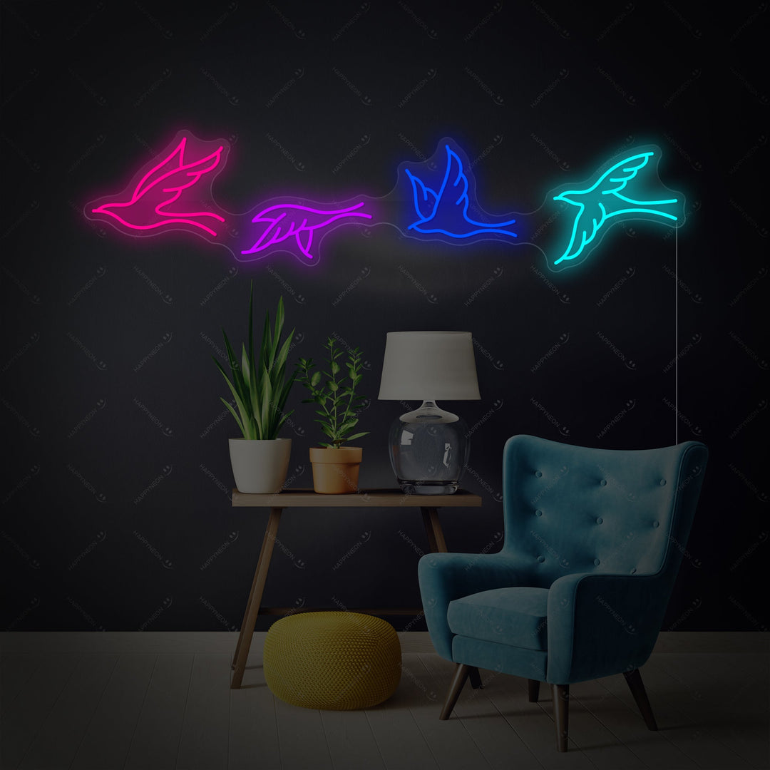 "Birds" Neon Sign