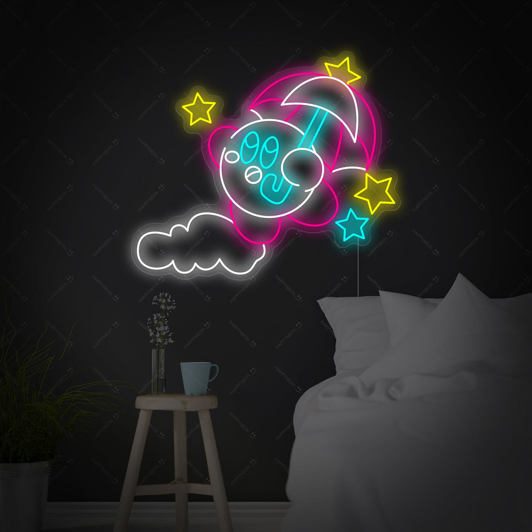 "Kirby Umbrella" Neon Sign