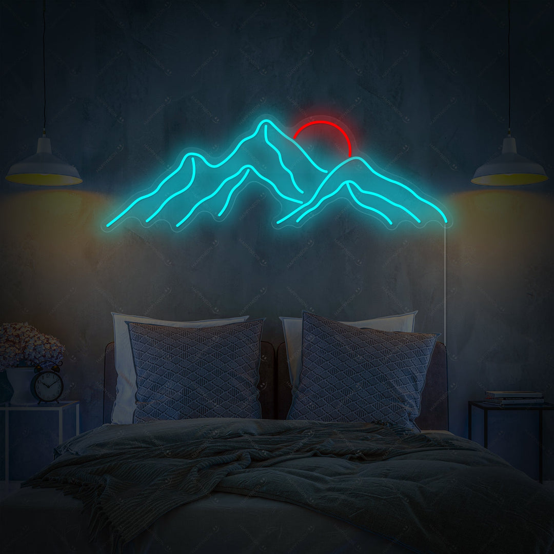 "Mountains Sunset" Neon Sign