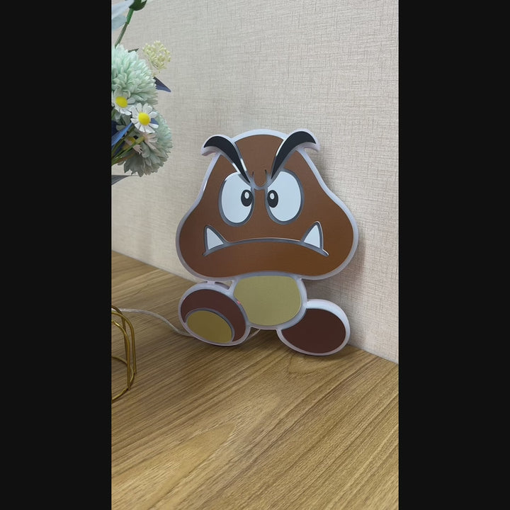 "Mario Goomba" Neon Like Sign