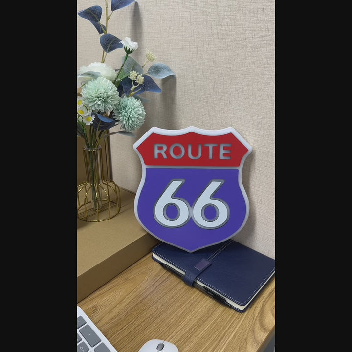 "Route 66" Neon Like Sign