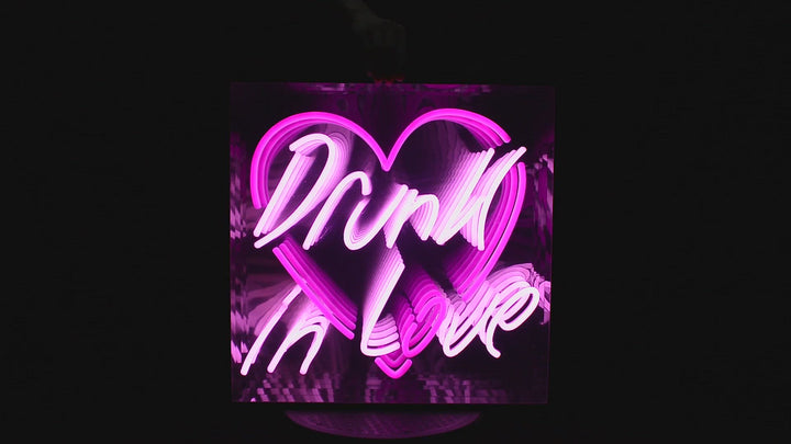 "Drunk In Love" 3D Infinity LED Neon Sign
