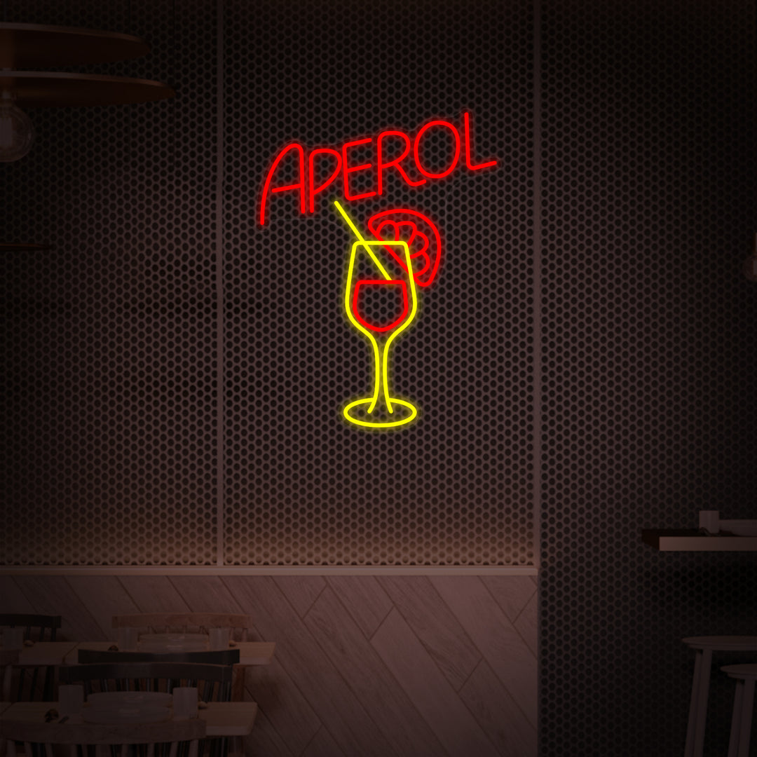"Aperol Bar" Neon Sign, Aperol Neon Sign, Bar Neon Sign