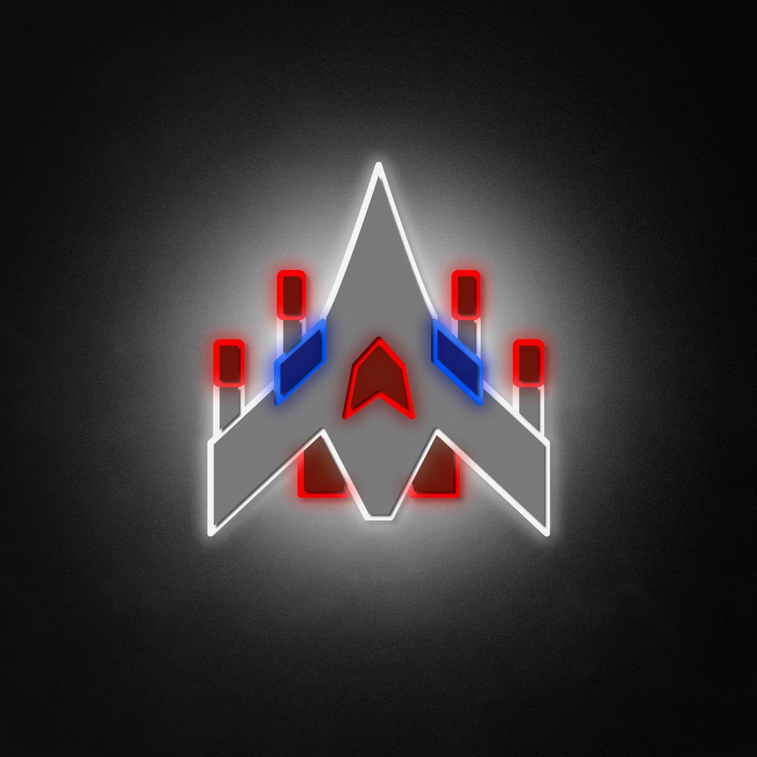 "Arcade Space Ship" Neon Like Sign