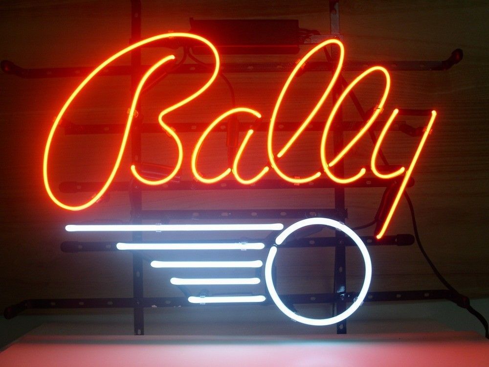 "BALLY PINBALL" Neon Sign, Pinball Neon Sign, Pinball Wall Decor