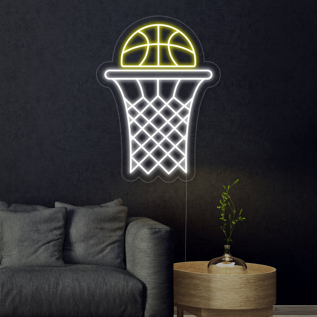 "Basketball Net" Neon Sign, Basketball Wall Decor, Basketball Neon Sign