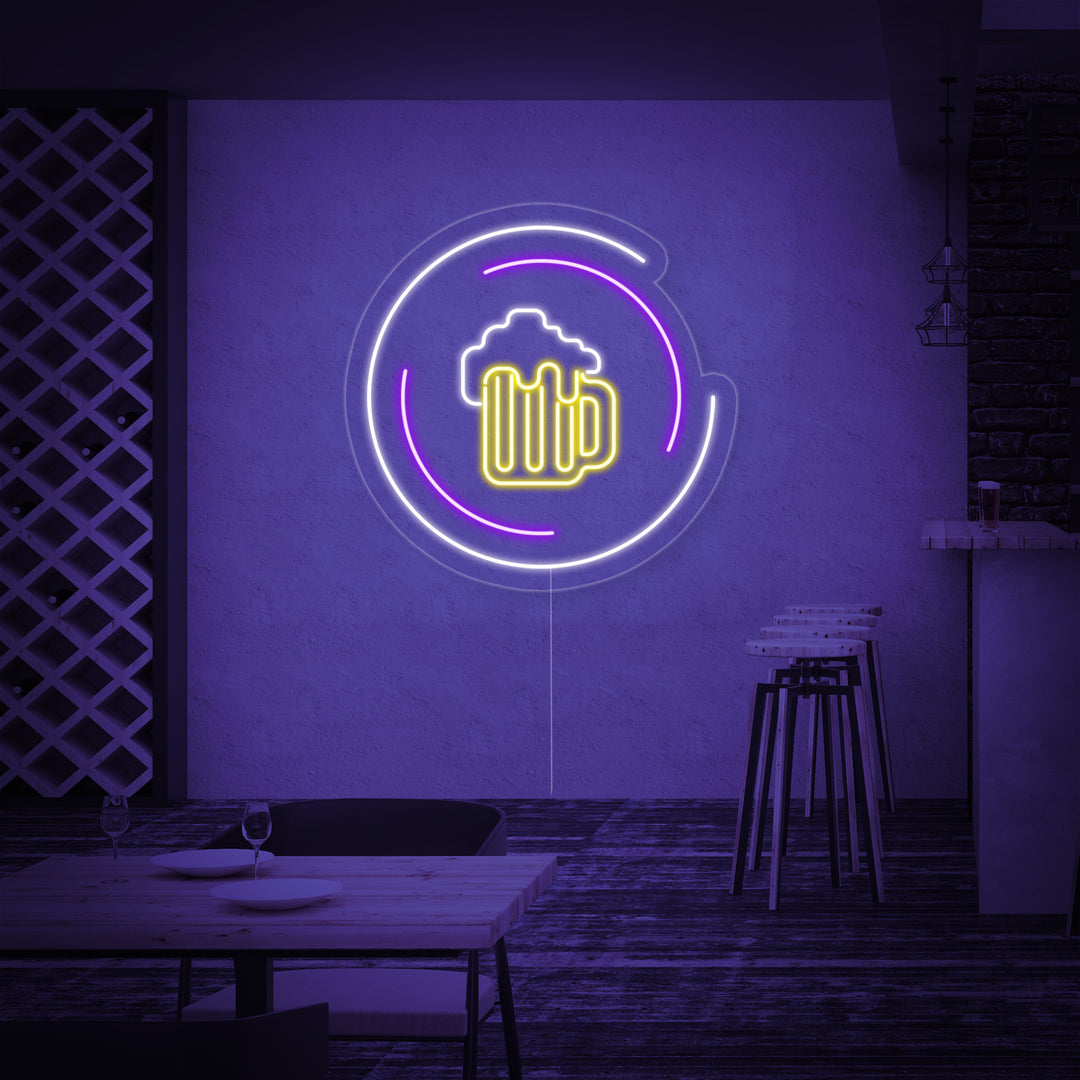 "Beer Mug" Neon Sign, Bar Mug Neon Sign, Beer & Bar Neon Sign