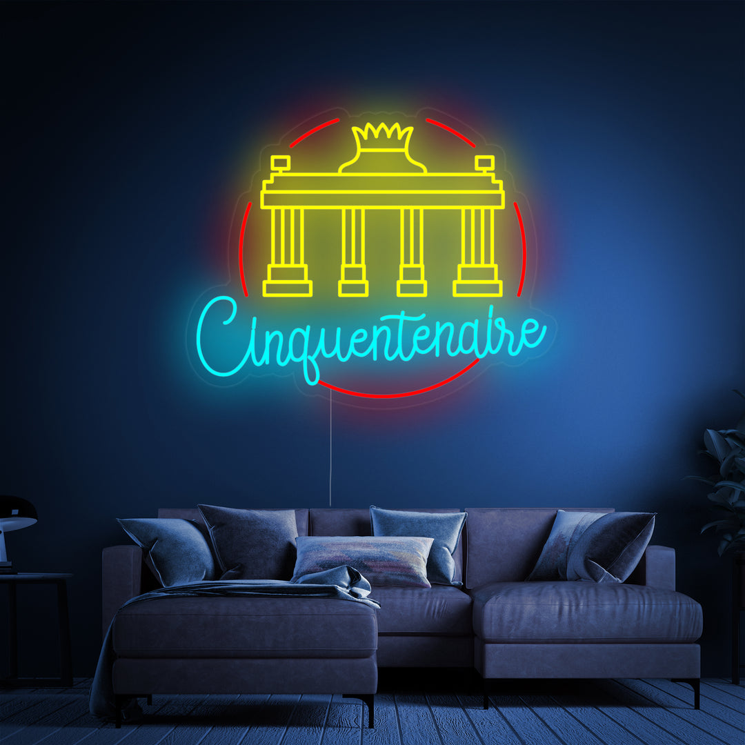 "Belgium Cinquantenaire Brussels" Neon Sign