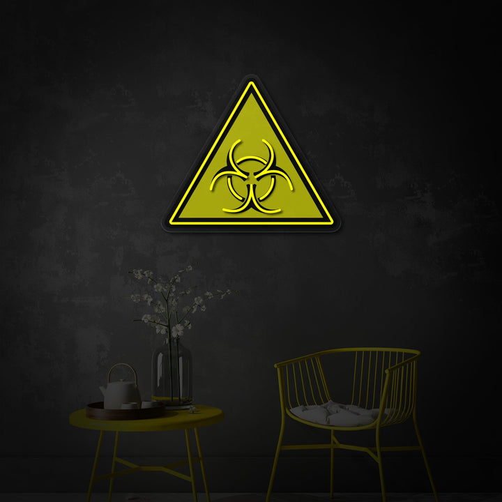 "Biohazard Warning Logo, TV Show Inspired" UV Print LED Neon Sign