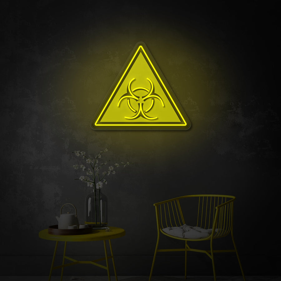 "Biohazard Warning Logo, TV Show Inspired" UV Print LED Neon Sign