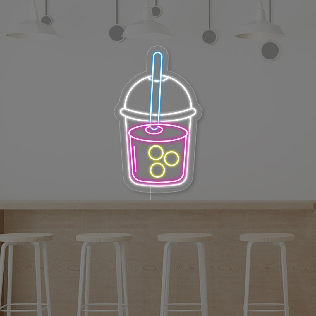 "Boba Tea Cup" Neon Sign, Boba Neon Sign, Boba Tea Neon Sign