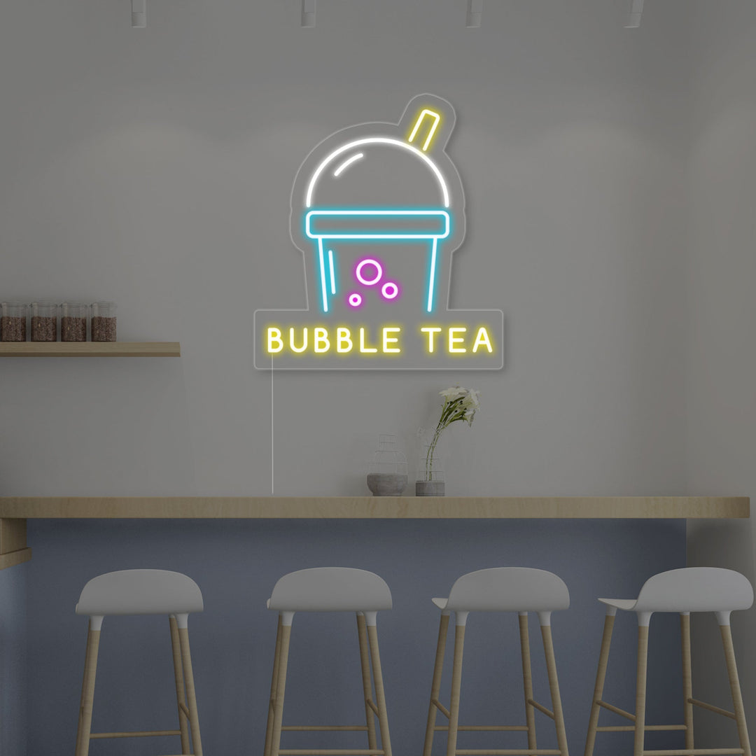 "Bubble Tea" Neon Sign, Boba Tea Neon Sign, Boba Neon Sign