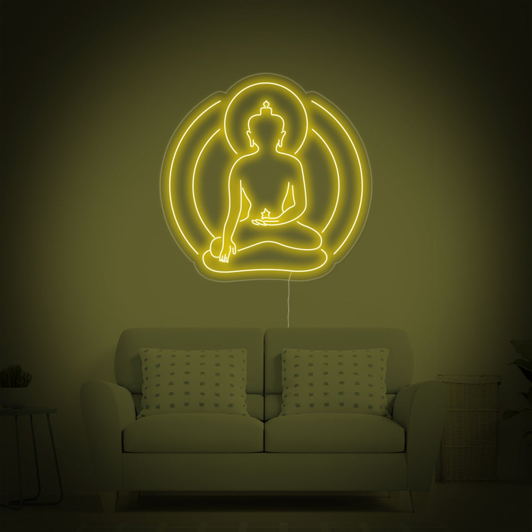 "Buddha Yoga" Neon Sign, Yoga Room Decor