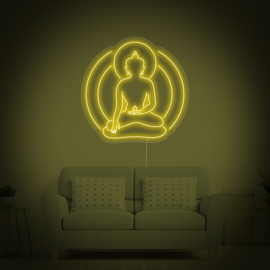 "Buddha Yoga" Neon Sign, Yoga Room Decor