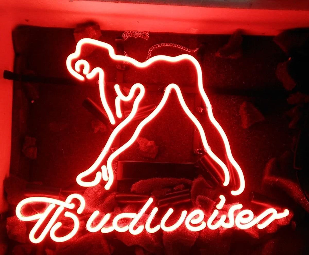 "Bud Naked Girl" Neon Sign, Night Club Bar Neon Sign, Bud Beer Neon Sign