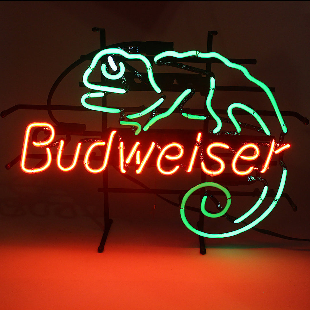 "Bud Louie Lizard" Neon Sign, Bud Bar Neon Sign, Bud Beer Neon Sign