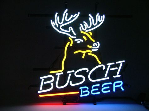 "Deer Beer & Bar" Neon Sign, Beer Neon Sign, Vintage Bar Neon Sign
