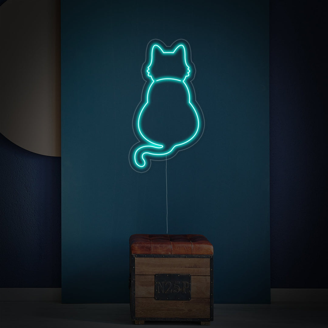 "Cat" Neon Sign, LED Cat Wall Light, Lucky Cat Neon Sign
