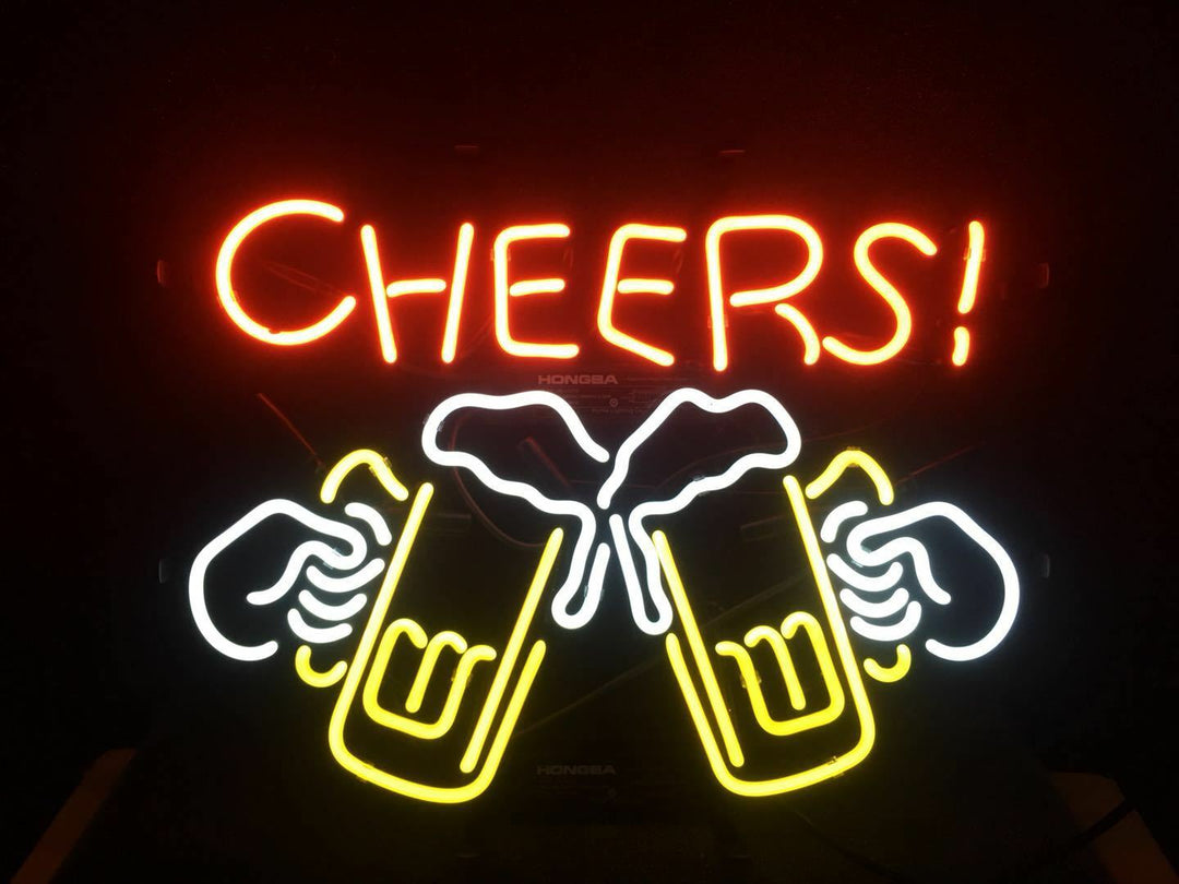 "Cheers Beer" Neon Sign, Cheers Bar Neon Sign, Cheers Mugs Neon Sign