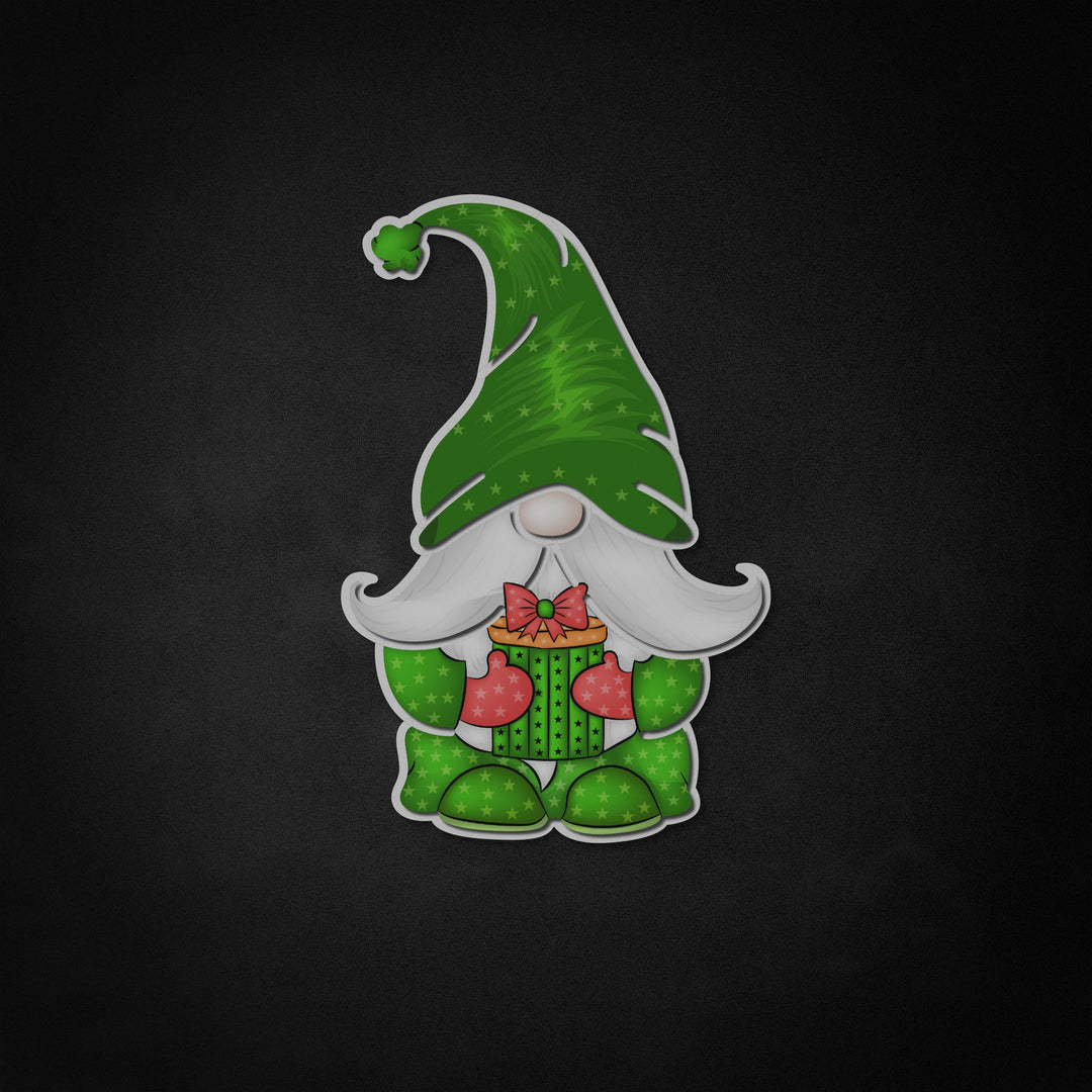 "Christmas Gnome" Neon Like Sign
