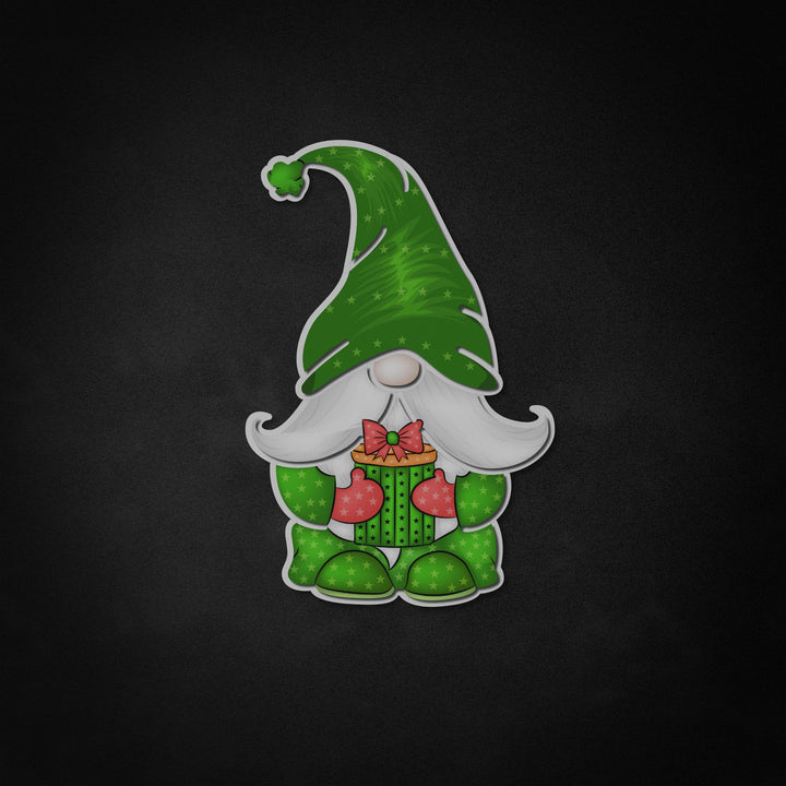 "Christmas Gnome" Neon Like Sign