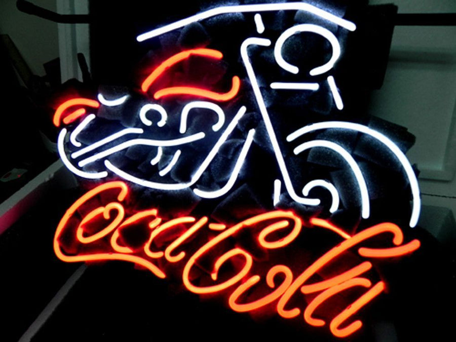 "Coke Motorcycle" Neon Sign