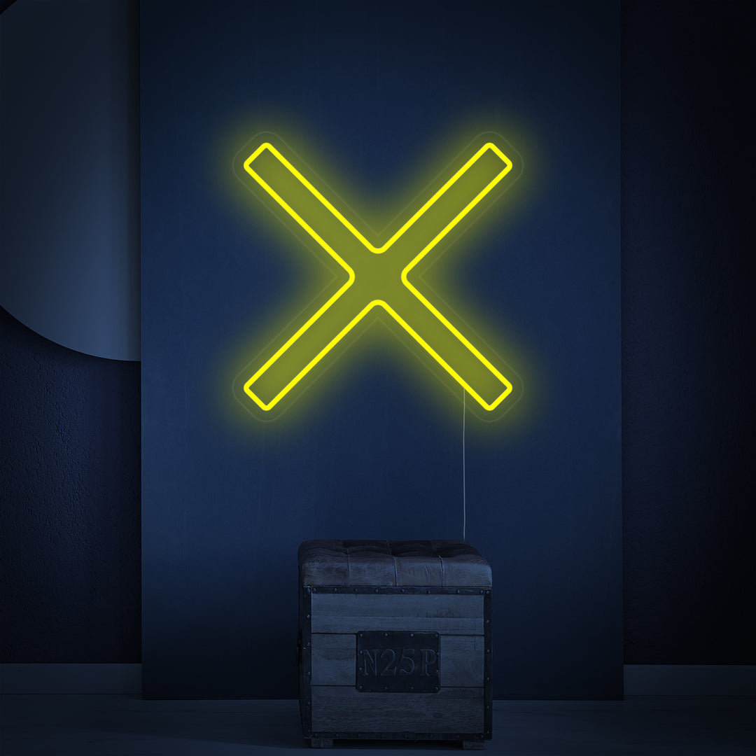 "Cross of Saint Andrew" Neon Sign