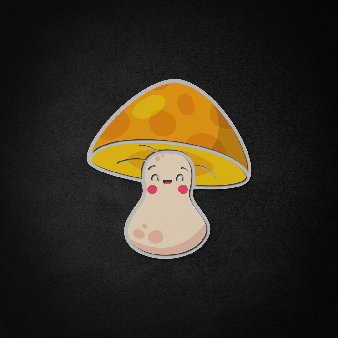 "Cute Mushroom" Neon Like Sign