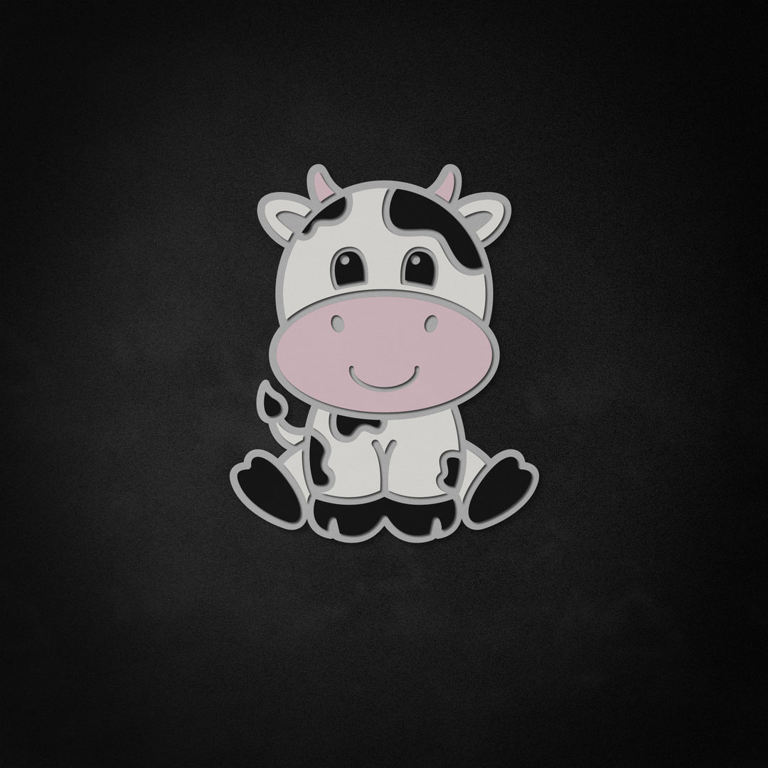 "Cute Cow" Neon Like Sign
