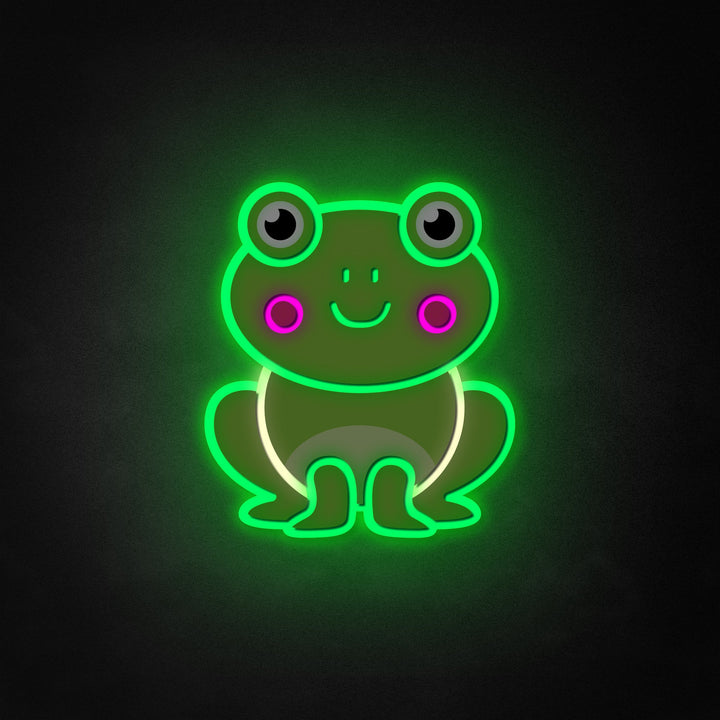 "Cute Frog" Neon Like Sign