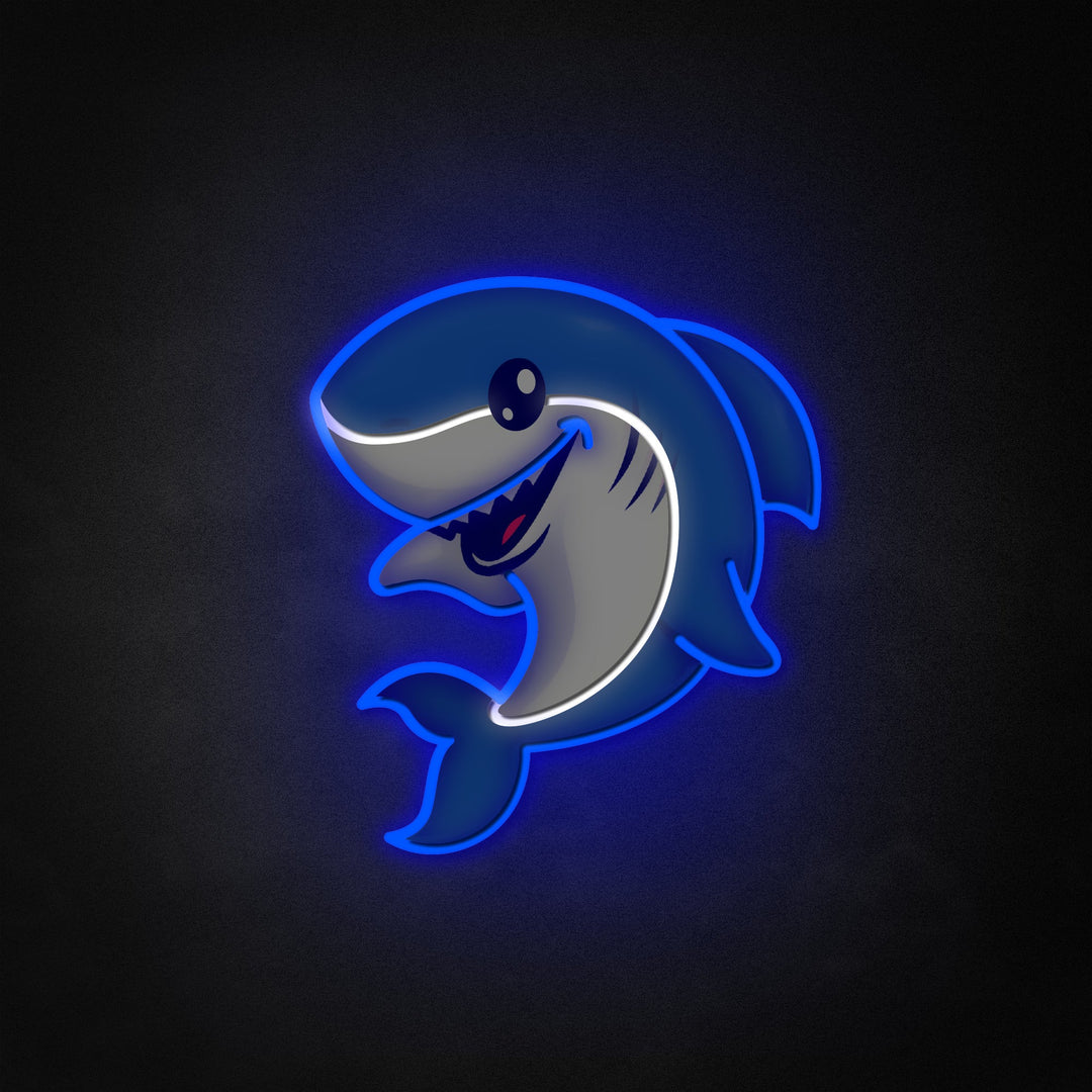 "Cute Shark" Neon Like Sign