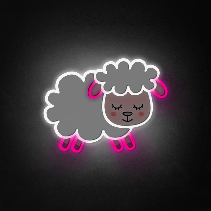"Cute Sheep" Neon Like Sign