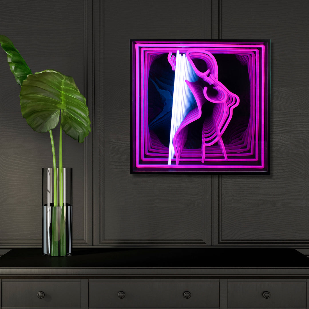 "Dancing Girl" 3D Infinity LED Neon Sign