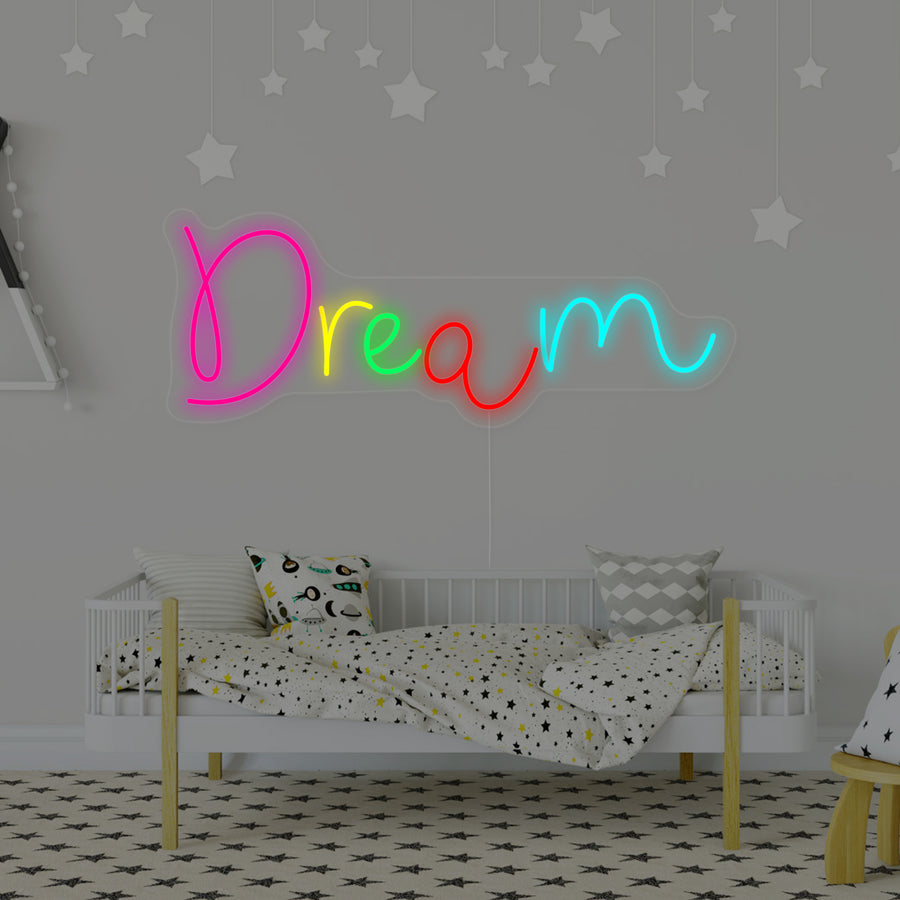 "Dream, Kids Room Decor" Neon Sign