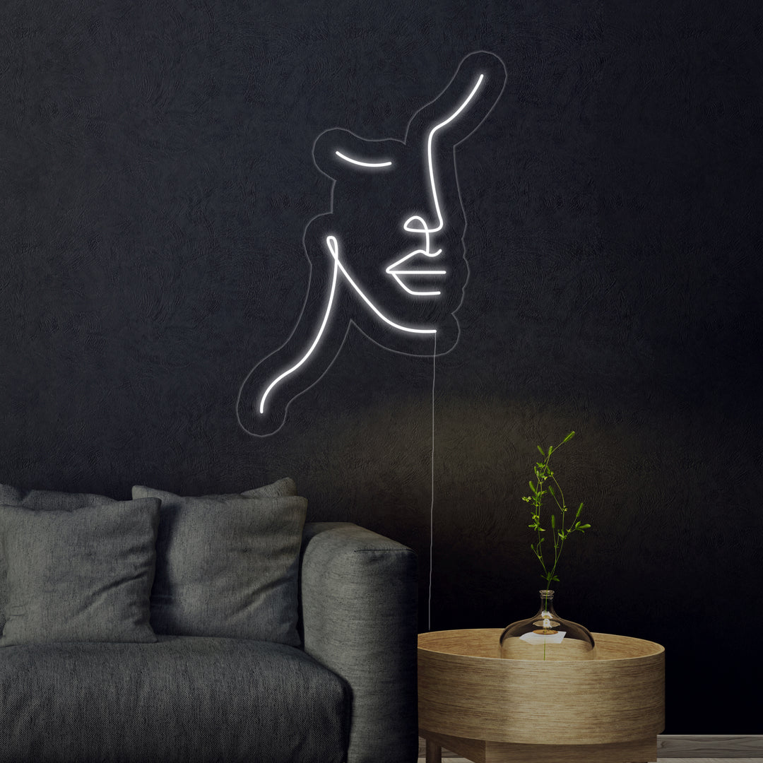 "Femanine Face Line" Neon Sign