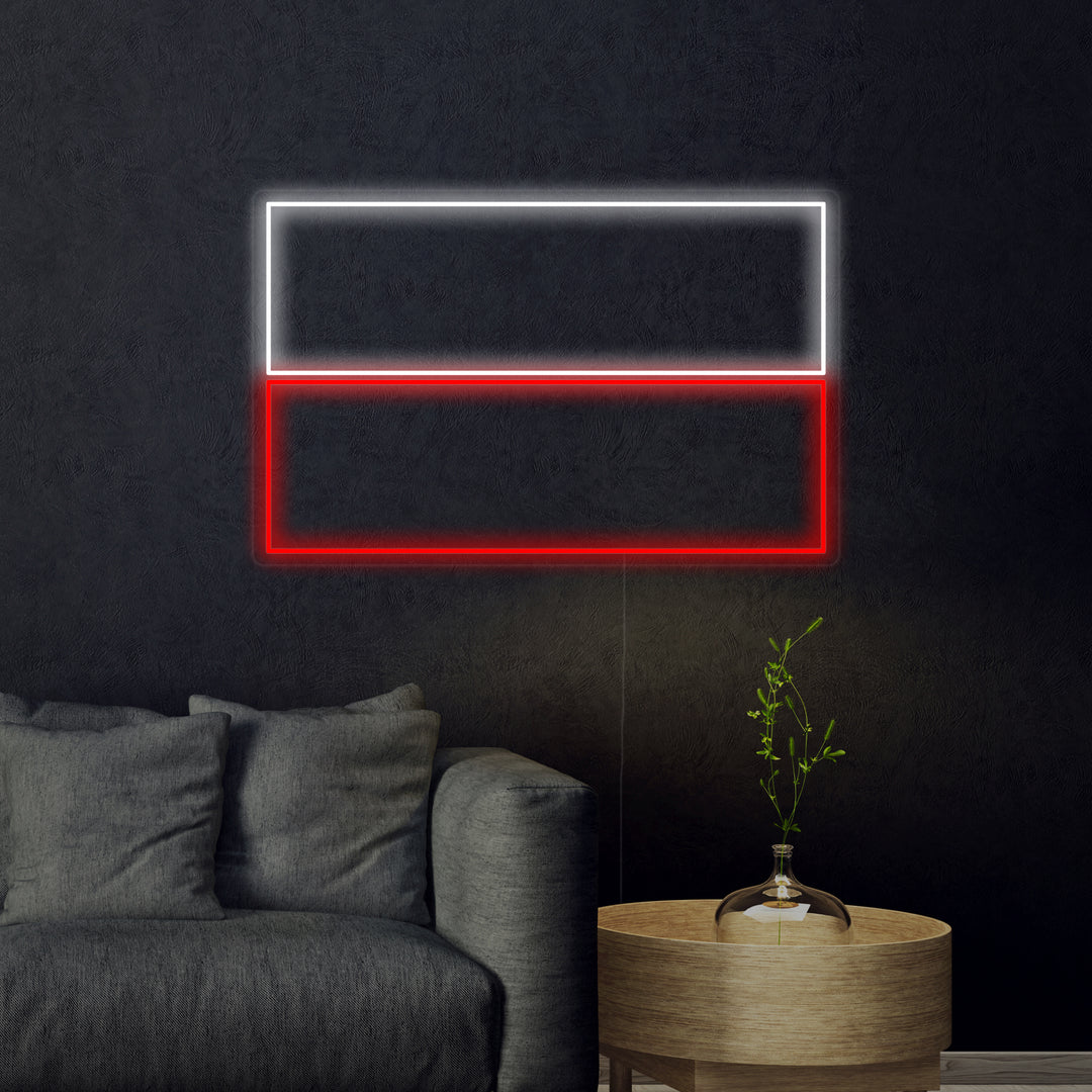 "Flag of Poland" Neon Sign
